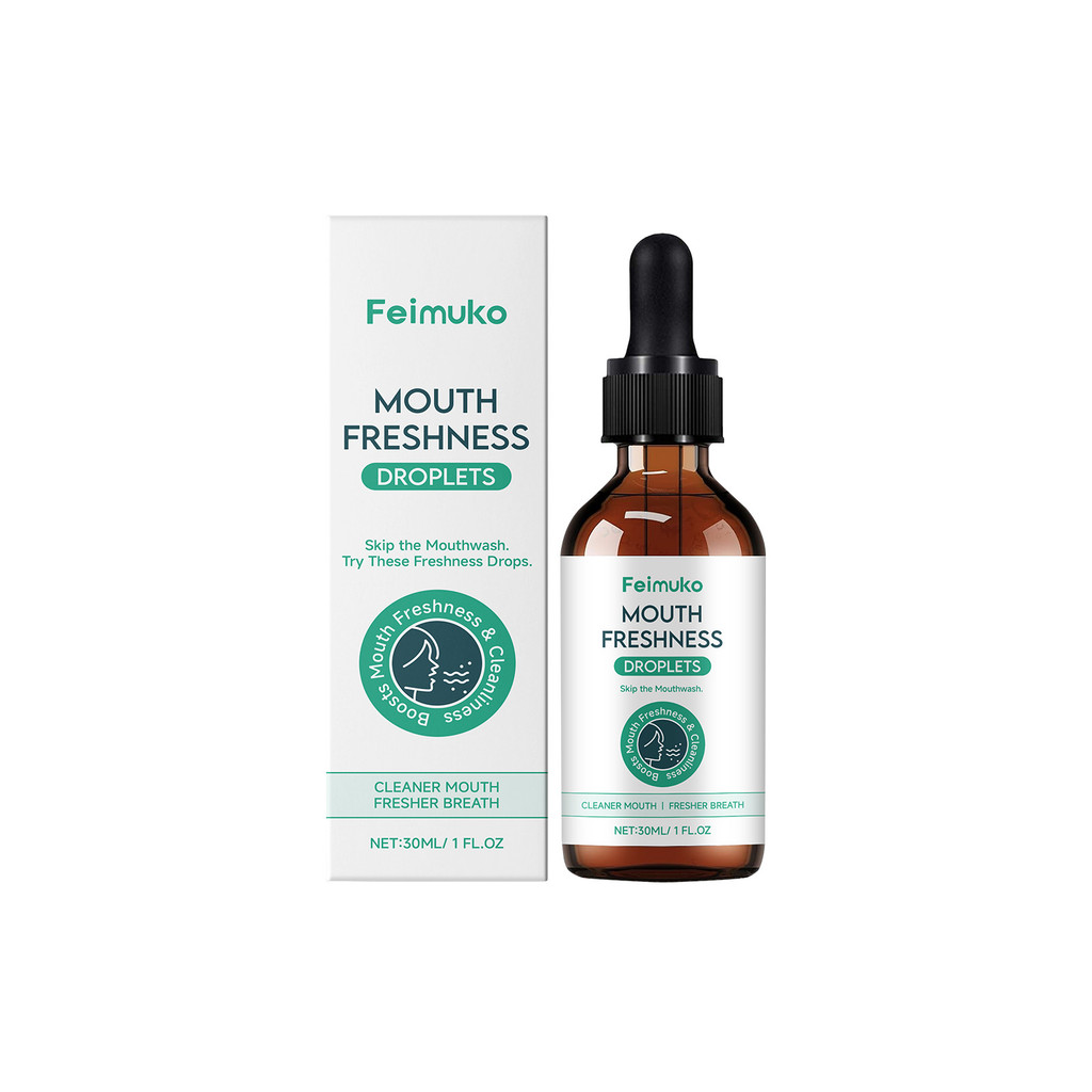 Feimuko Fresh Breath Drops สมุนไพรสำหรับการทำความสะอาดฟันและปรับเปลี่ยนกลิ่นช่องปาก