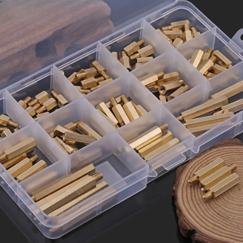 หกเหลี่ยมแยกคอลัมน์รอบ knurled คอลัมน์หกเหลี่ยมทองแดงคอลัมน์คู่ผ่านคอลัมน์ DIY ชุด M2-M6 DXM-MB