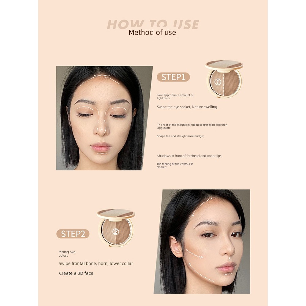 คอนทัวร์หน้า คอนทัวร์ Enzyme joocyee High Gloss Integrated Orange Blossom Contouring Plate