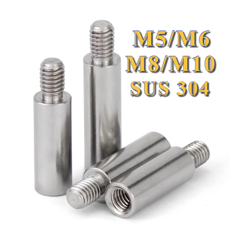 กระบอกสแตนเลส SUS 304 stainless steel pcb spacer standoff M5/M6/M8/M10 สกรู ชายกับหญิง อะแดปเตอร์เสารองรับเกลียว [PY-TH2]