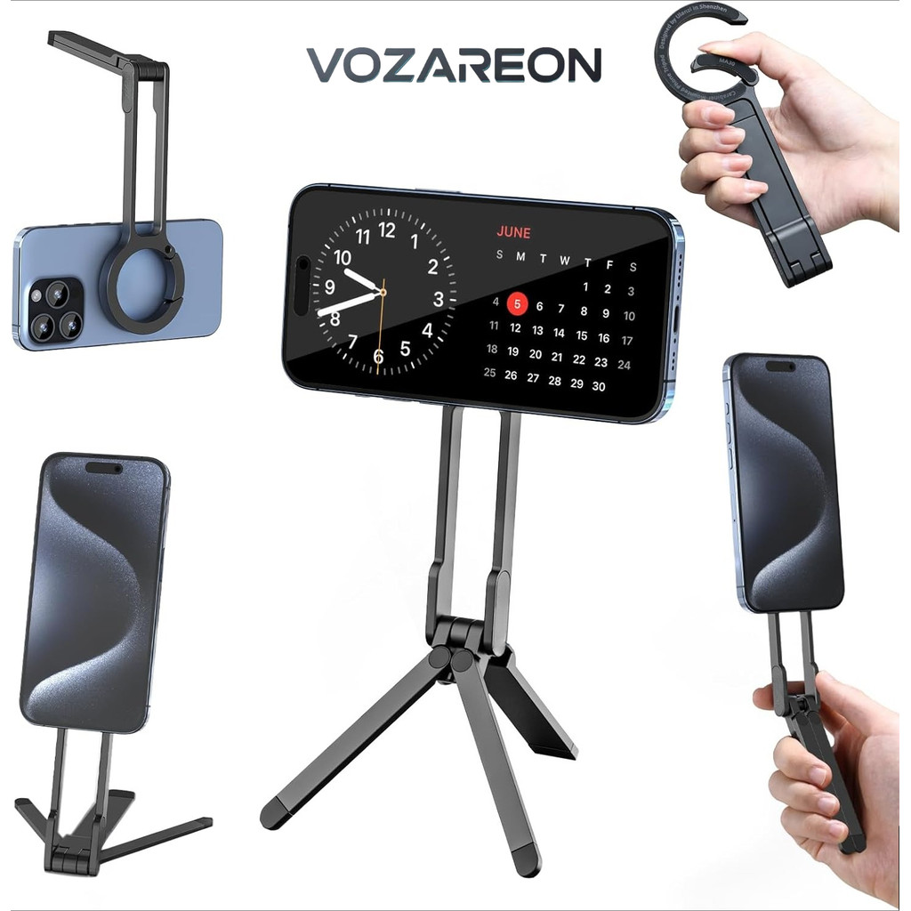 VOZAREON Carabiner-Mounted Phone Tripod ขาตั้งมือถือ MagSafe ต่อไฟเซลฟี่ ไลฟ์สด ห้อยกระเป๋า