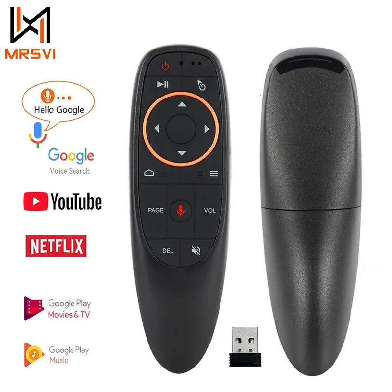 MRSVI G10S Air Mouse Voice รีโมทคอนโทรล 2.4G Wireless Gyroscope สําหรับ H96 MAX X88 PRO HK1 Q5 Andro