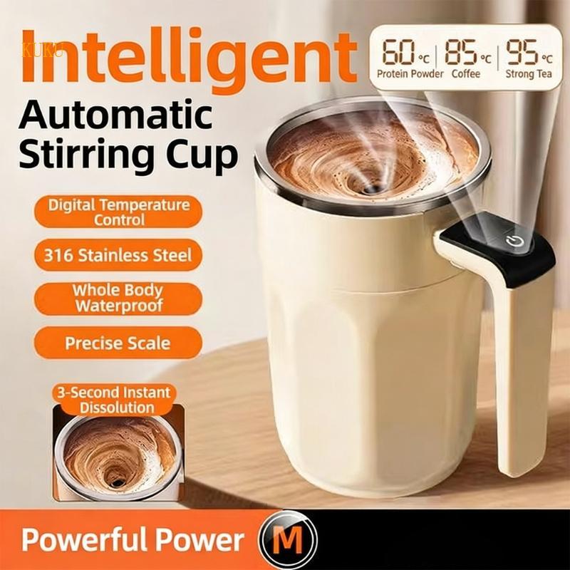 KU* สําหรับ Office And Home 400ML Thermostatic Stirring Cup Digital Magnetic Stirring
