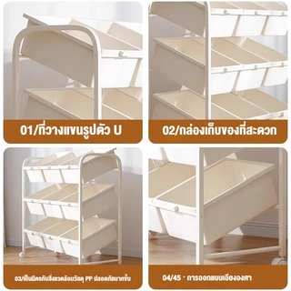 ชั้นวางของ ชั้นวางของพลาสติก 2/3/4ชั้น อเนกประสงค์ พร้อมล้อเลื่อน ชั้นวางของเล่น ชั้นวางของว่าง และของใช้ในบ้าน แข็งแร