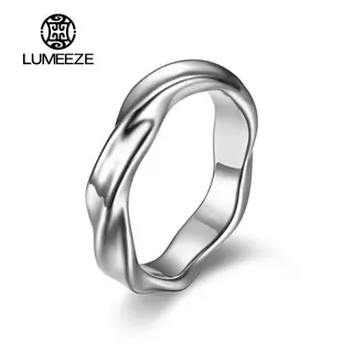 LUMEZE Mobius แหวนสําหรับชาย,สแตนเลส Twist Finger Band Signet แหวน, Punk Vintage Endless Love เครื่องประดับของขวัญ A140 #