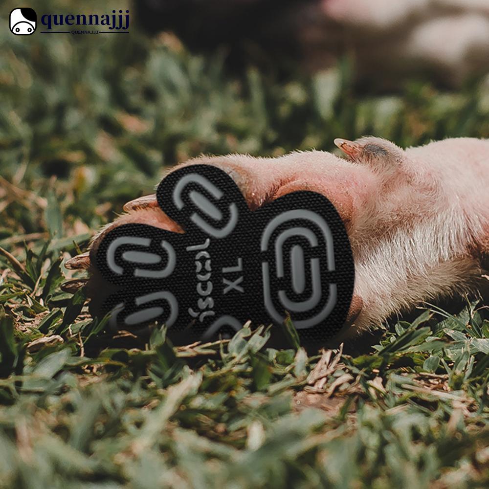 QHENNA 4 ชิ้นสุนัข Anti-slip Foot Patch Paw Grips Traction Pads สุนัข PAW สติกเกอร์ป้องกัน Stronger กาว I8P1