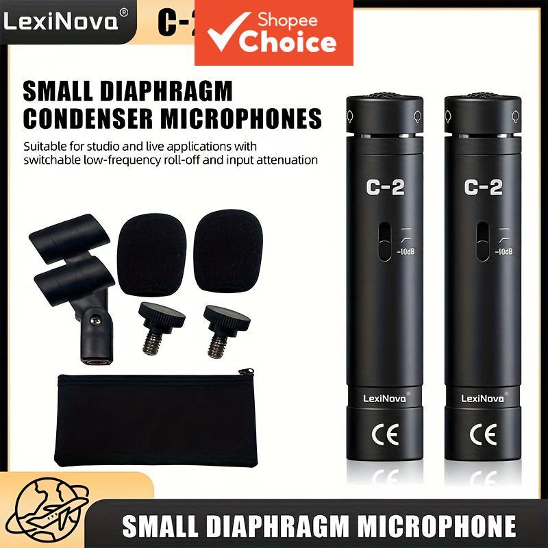 ไมโครโฟนคอนเดนเซอร์ดินสอ C2 พร้อมม้วนความถี่ต่ําสําหรับ Studio & Live Sound