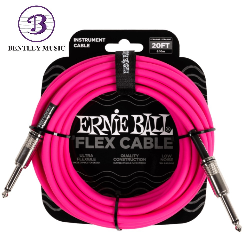 Ernie Ball FLEX Instrument Cable Straight, 20 Ft