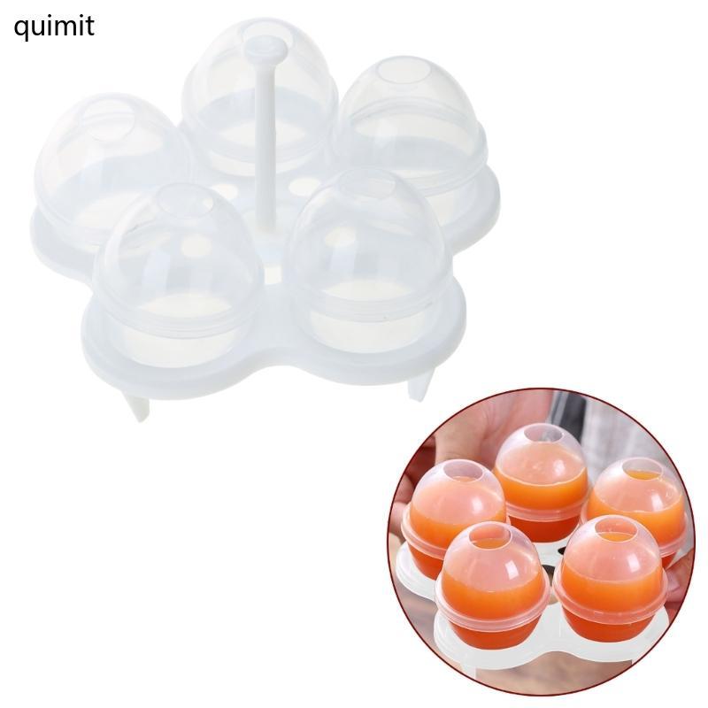 QUIM Hard Boil Eggs Without for Shell Egg Poacher Cups Non-stick Egg Dividers Molds 5