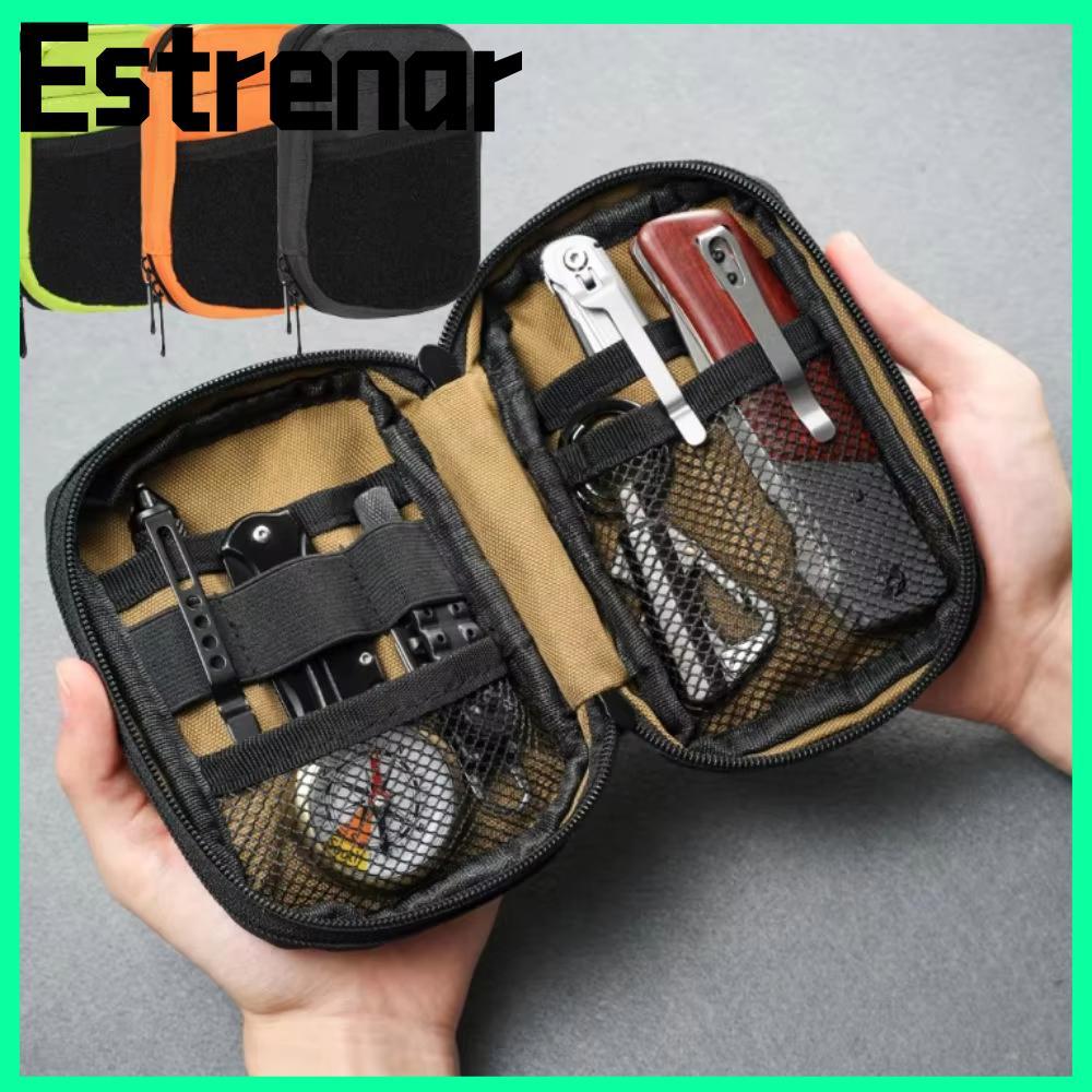 ESTRENAR กระเป๋าเก็บเครื่องมือ, ซิปมัลติฟังก์ชั่น EDC Organizer กระเป๋า, แบบพกพาเครื่องมืออเนกประสงค