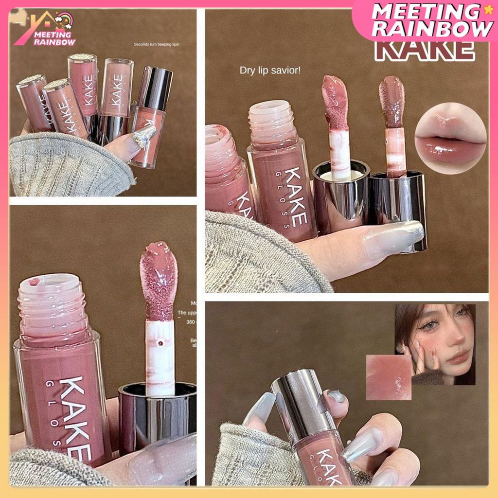 KAKE Crystal Glass Jelly Lip Gloss ลิปกลอสเนื้อเจลบำรุงริมฝีปาก ให้ความชุ่มชื้น ทาได้ง่าย ลิปกลอสเนื