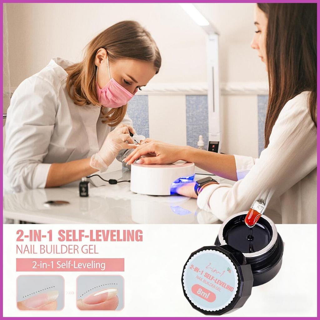 Gel Nail Builder 8ml ฐาน Self-Leveling Gel Builder สําหรับเล็บสําหรับเล็บ Extension Sculpting เริ่มต
