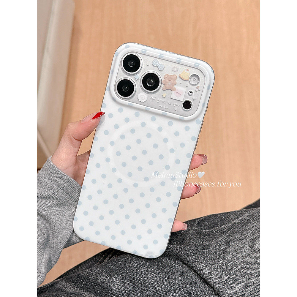 Ins Simple Polka Dot Bear Bracket Samsung s25fe เคสโทรศัพท์ s25 s23ultra Bracket s21+/ s24/a55/a15 Creative Shock-proof a16/a56/a33 Hard Case a05s/a34 รวมทุกอย่าง a53 ราคา ถูกที่สุด ดีลบีเคเค แกลเลอรีภาพที่ 5