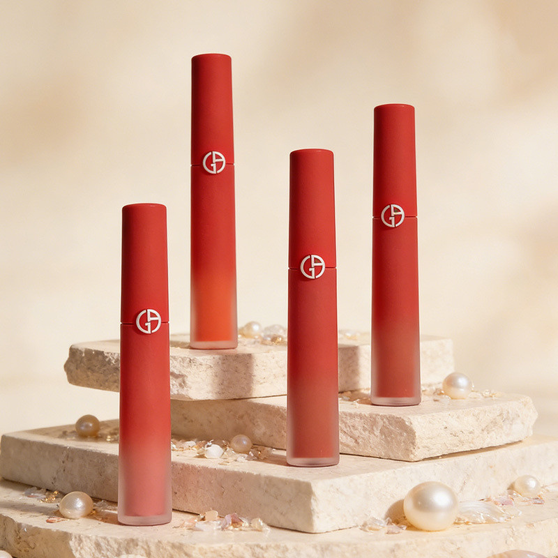 Limited Red Tube CRUSH Series Soft Matte Lip Gloss 6.5ml 321 #Bean แปะ นู้ด พาวเดอร์ 200 #Sa แอร์คูล