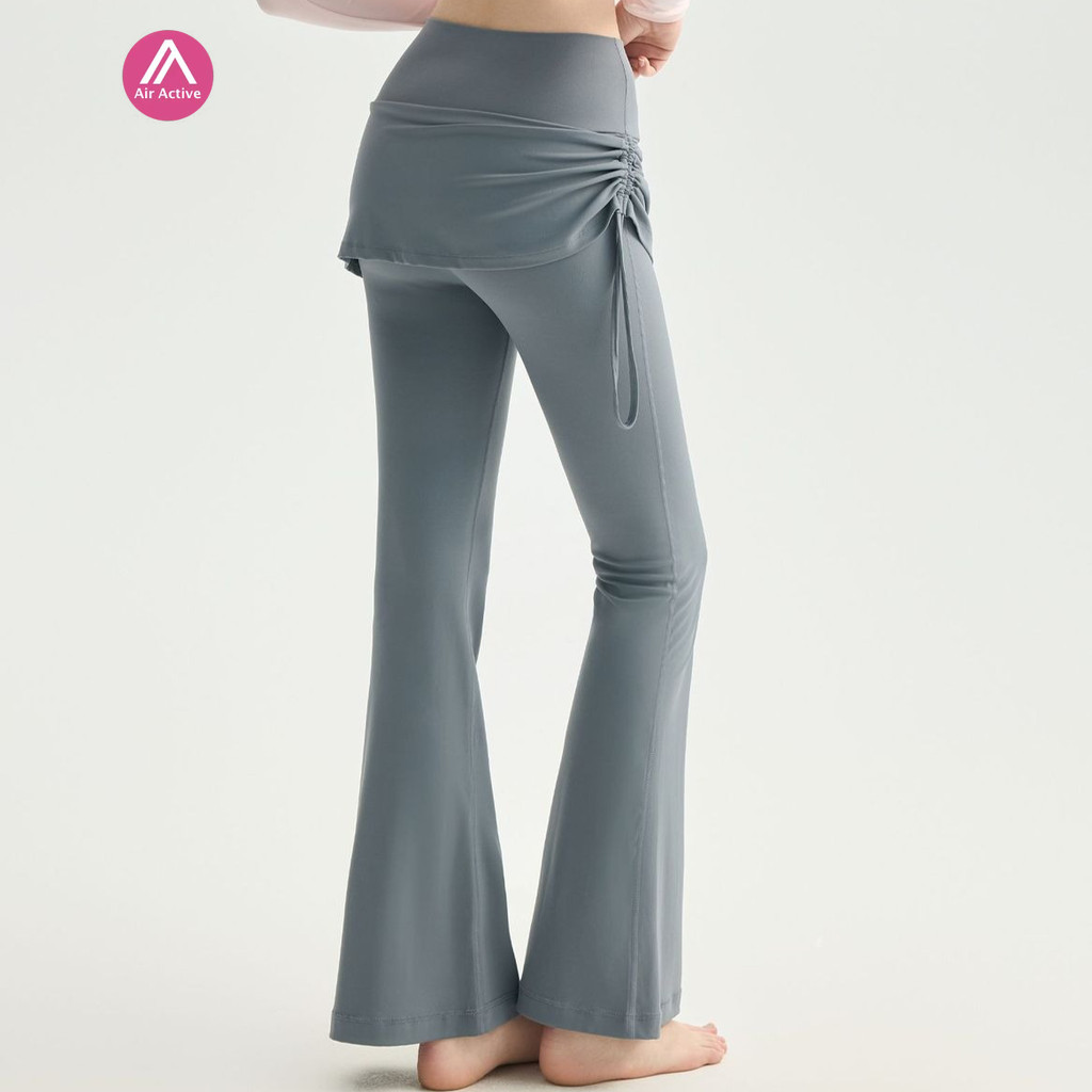 AirActive กางเกงโยคะเอวสูง Peach Butt Lifting ทรงขาบาน มีเชือกรูด เพื่อลифท์ก้นและกระชับหุ่น