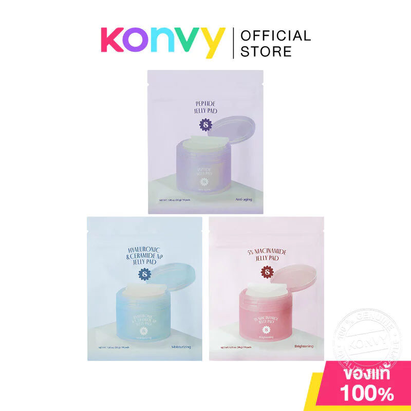 SUPERMOM Jelly Pad ซุปเปอร์มัม โทนเนอร์แพด 10 Pads (Hyaluronic/5% Niacinamide/Peptide)