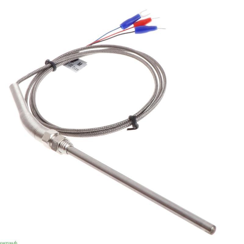 Cucryaa Professional Pt100 Thermocouple M8 สกรูความยาว 1 เมตร-probe 5mmx100mm