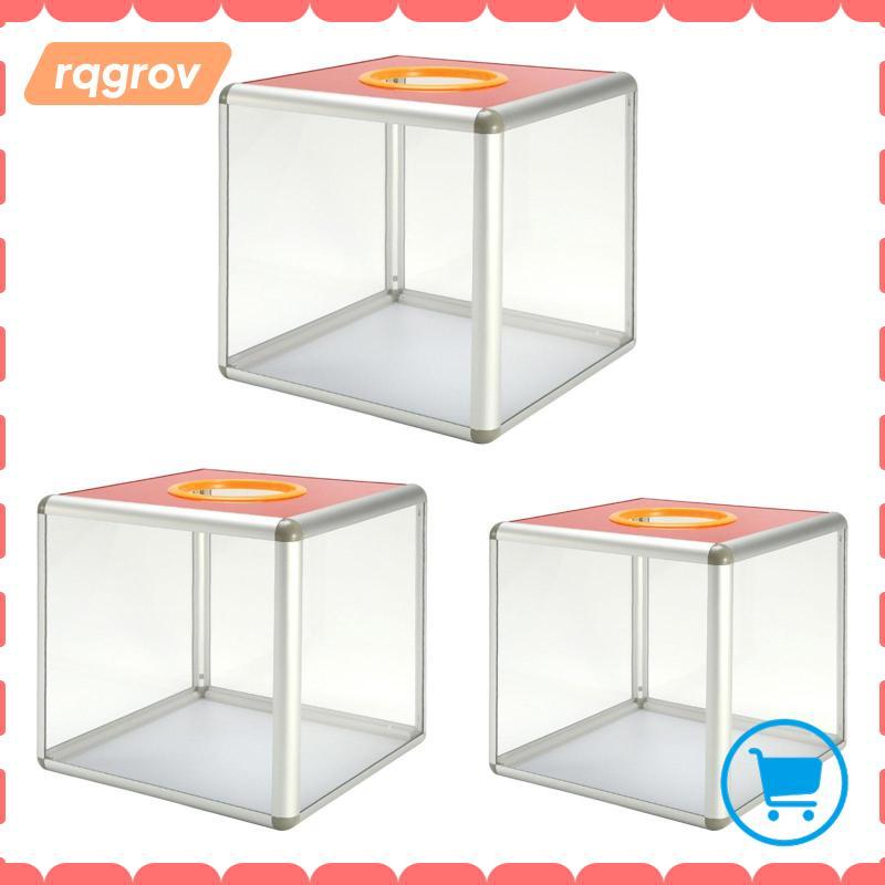 [rqgrov] Raffle Box Portable Multi-scenario Transparent Lottery Box Feedback Case Ticket
