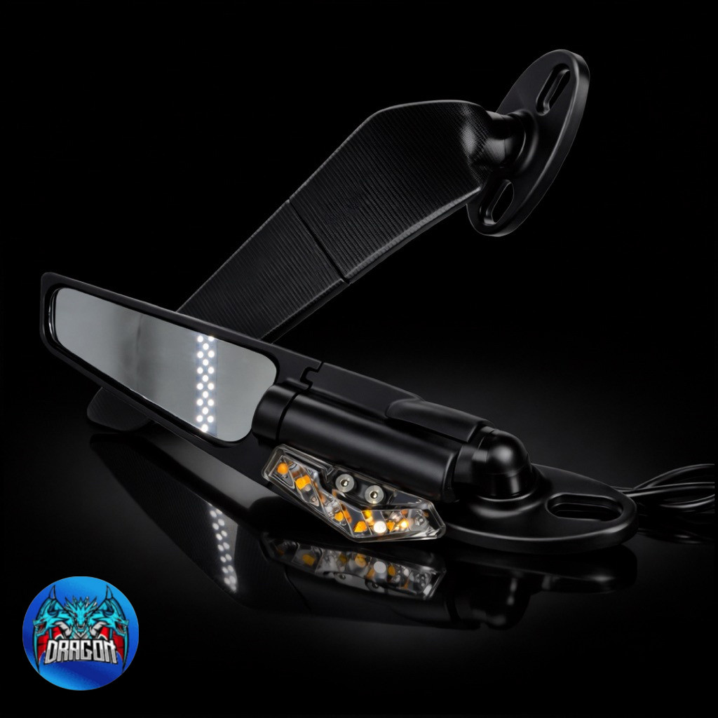 กระจกวิงแต่ง พร้อมไฟเลี้ยวในตัว สำหรับ CBR150R CBR250R CBR300R CBR400R CBR500R