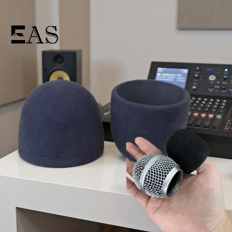 [EA] 2/10 ชิ้นสตูดิโอ WindScreen ฟองน้ําไมโครโฟนไมโครโฟนป้องกันด้านใน-โฟมสําหรับ Shure SM58 SLX24 PG