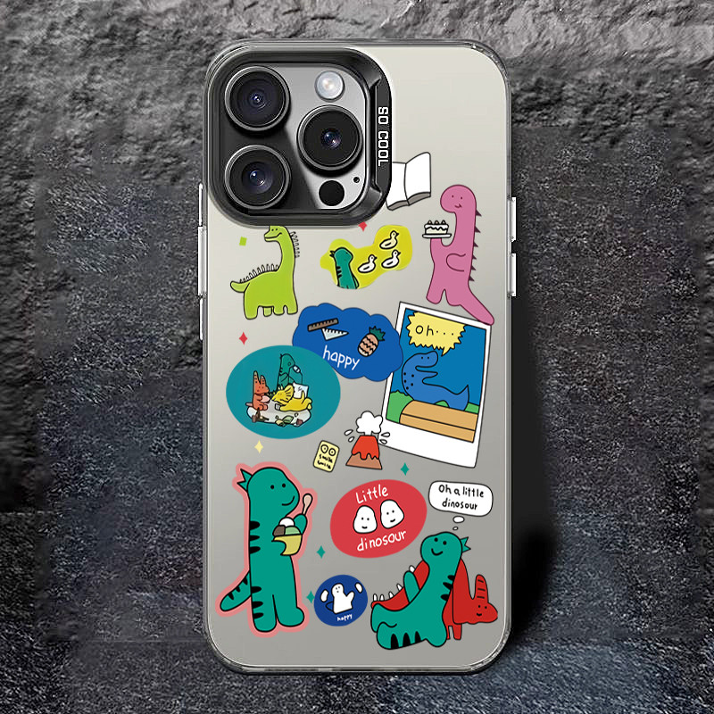 เคสไอโฟน 15 น่ารัก สำหรับ IPhone 17 air 13 11 15 16 14 12 Pro Max 15 14 16 6 Plus XR XS เคสลายการ์ตูน สีสันสดใส 039