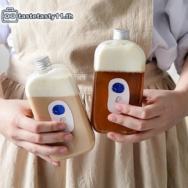 TA 400ML ขวดพลาสติกสําหรับเครื่องดื่มคอนเทนเนอร์ขวดน้ําดื่มขวดน้ําพลาสติกพร้อมฝาปิดหมวก TH