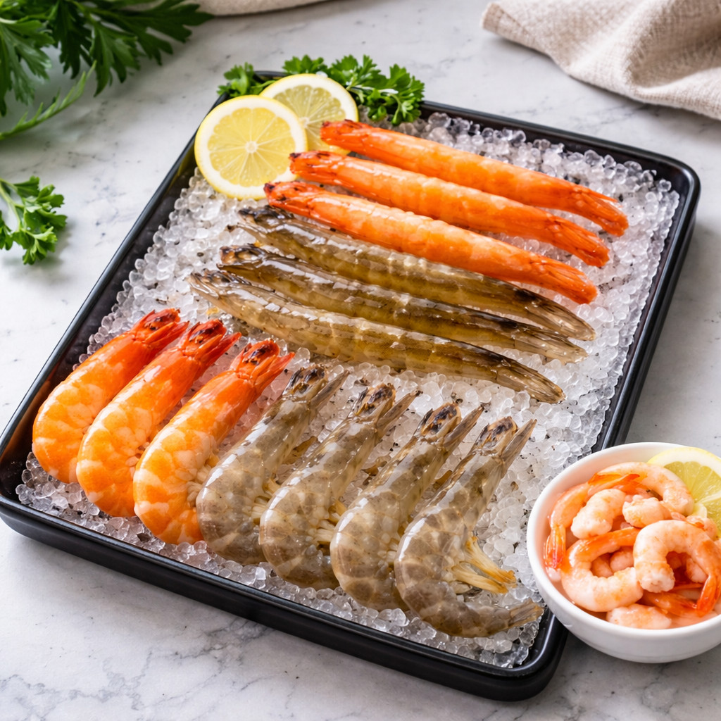 กุ้งปลอม กุ้งขาว กุ้งแดง จำลองอาหารทะเล กุ้งสีแดง กุ้งสีเขียว ตกแต่งร้านค้า พร๊อพถ่ายภาพ props