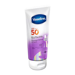 Vaseline วาสลีน กลูต้า-ไฮยา โฟโตเอจ ดีเฟนซ์ ยูวี เซรั่ม เอสพีเอฟ50+ พีเอ++++ 150 มล.