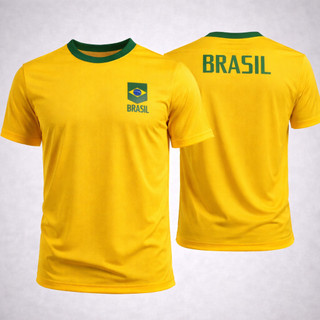 Camisa do Brasil Masculina da Copa Amarela Torcedor Seleção DRYFIT