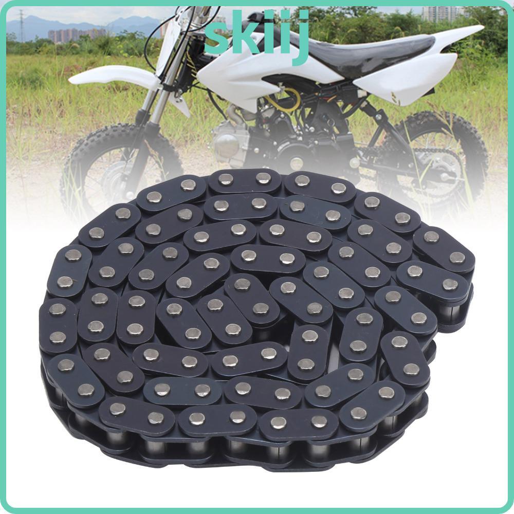 SKIIJ T8F โซ่, 96 Links เปลี่ยนส่วน Mini Dirt Bike Chain, ทนทานเหล็กสีดํามอเตอร์เฟืองโซ่ Mini Dirt B