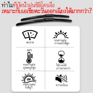 (ด้านหน้า/ด้านหลัง) Honda HRV wiper blade ชุดใบปัดน้ำฝน สำหรับปี 2014-2020 แบบซิลิโคน ใบปัดน้ำฝนแบบโค้ง (banana type) กระจกหลังและกระจกหน้ารถ