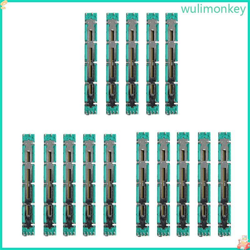 WU 5 ชิ้นศาสตราจารย์ Potentiometer A10K A20K A50K Original Duplex Potentiometer Mixer Fader 75 มม.A2