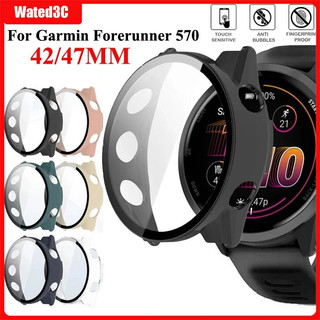 ผู้ขายท้องถิ่น กระจกนิรภัย + หน้าจอสําหรับ Garmin Forerunner 570 42 มม.47 มม.เคส PC สําหรับ Garmin Venu 3/Venu 3S