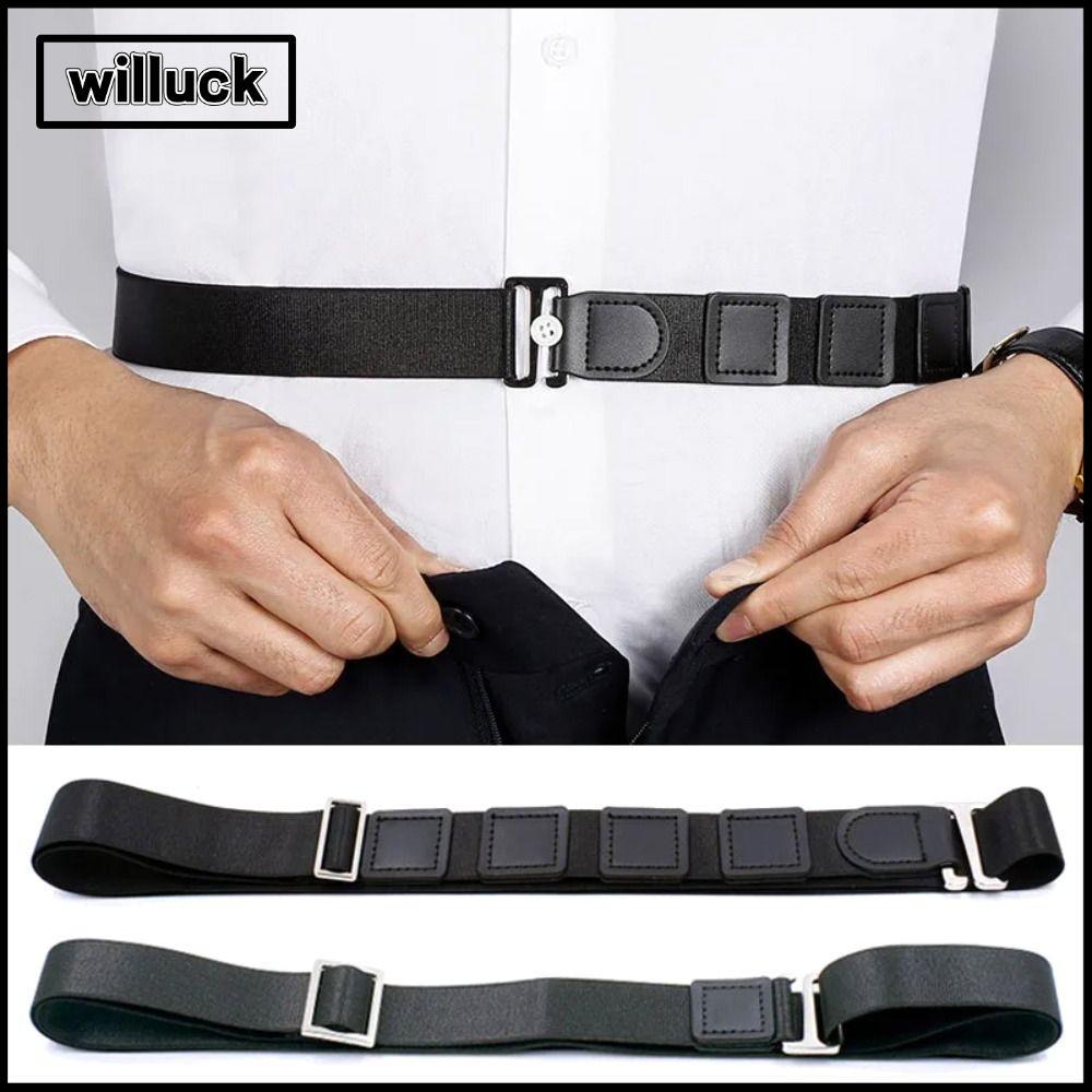 WILLUCK เข็มขัดล็อคเสื้อยืดได้ ใช้งานสำหรับผู้ชายและผู้หญิง