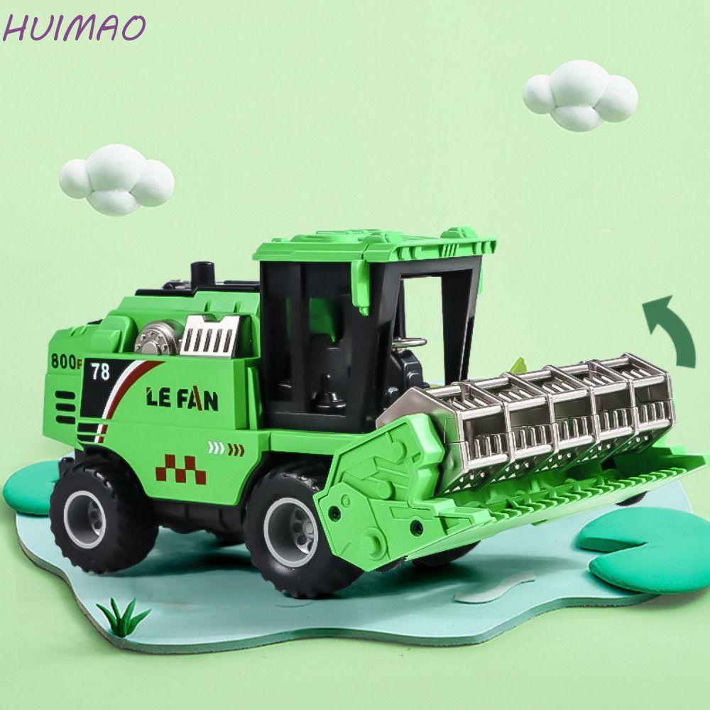 HUIMAO Kids Farmer Cart Toy, Crane Dump Truck Simulation Farm Harvester Toy, Tractor Toy การพัฒนาทาง
