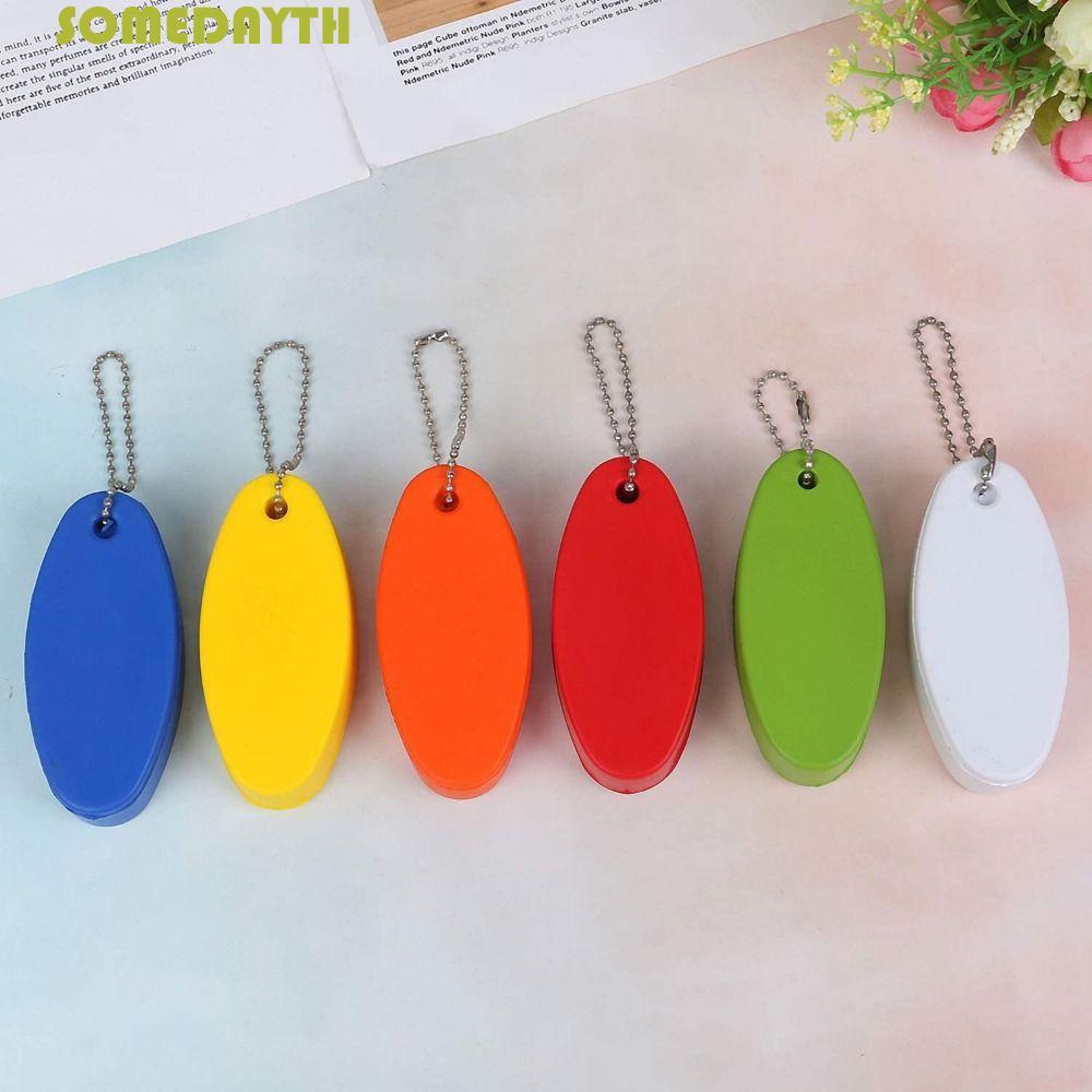 SOMEDAY Buoy Surfing Keyring, PU Oval Foam Floating Buoyant พวงกุญแจ, Buoyant โฟมเครื่องมือที่เรียบง