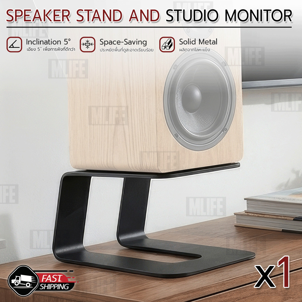 MLIFE - ขาตั้งลำโพง ที่วางลำโพง ที่ตั้ง ขาแขวนลำโพง - Surround Sound Speaker Stands Kanto s YU4