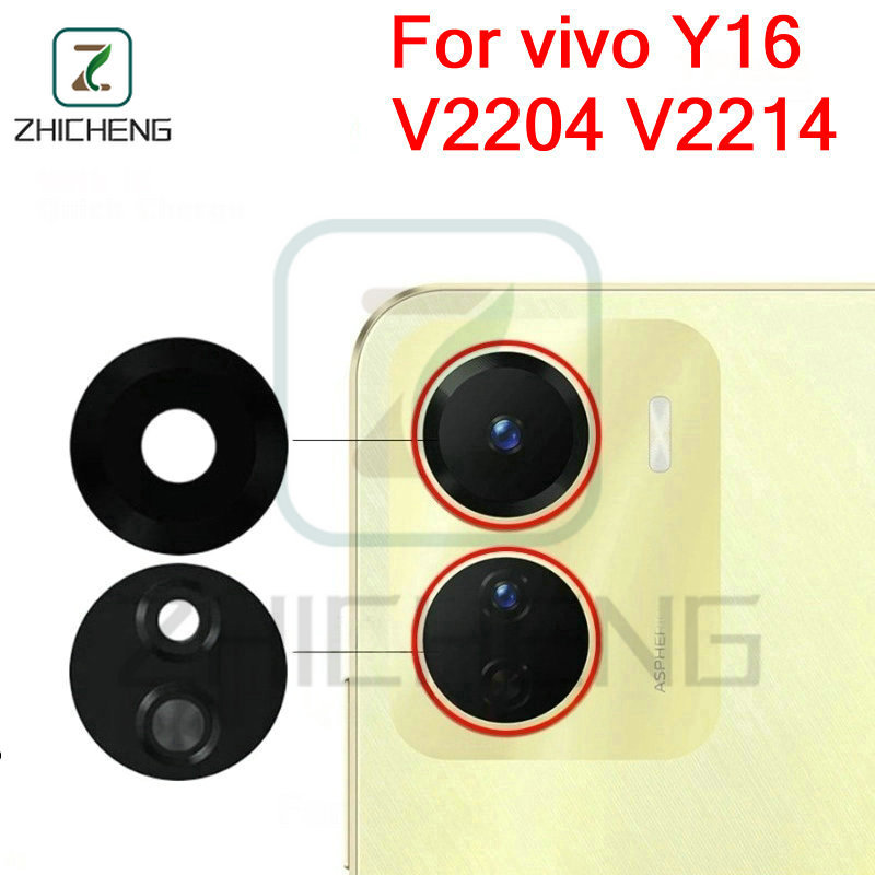 สําหรับ vivo Y16 V2204 V2214 ด้านหลังกล้องกระจกเลนส์เปลี่ยนสติกเกอร์ Adheisve V2204 V2214