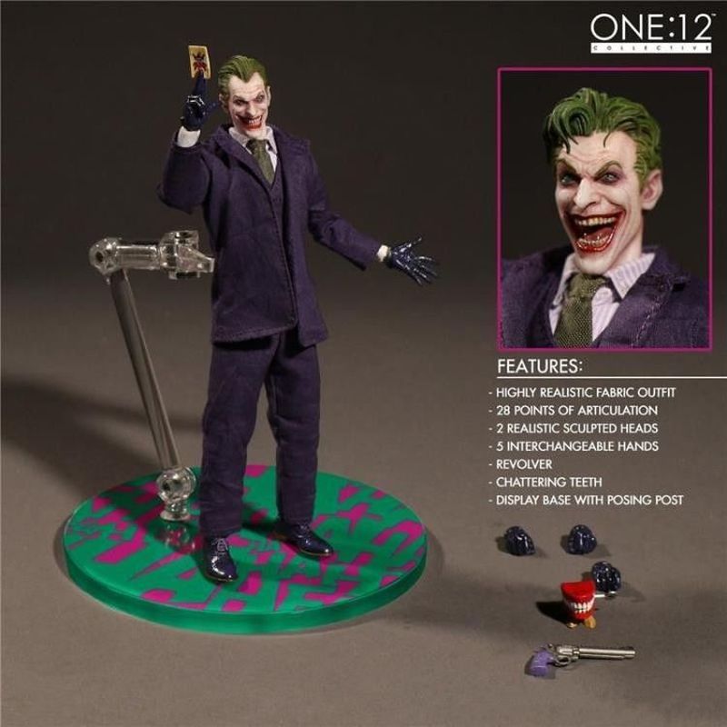 Joker 20 ซม.ผ้าเสื้อผ้า Joker Villain การ์ตูนรุ่น Movable Figure