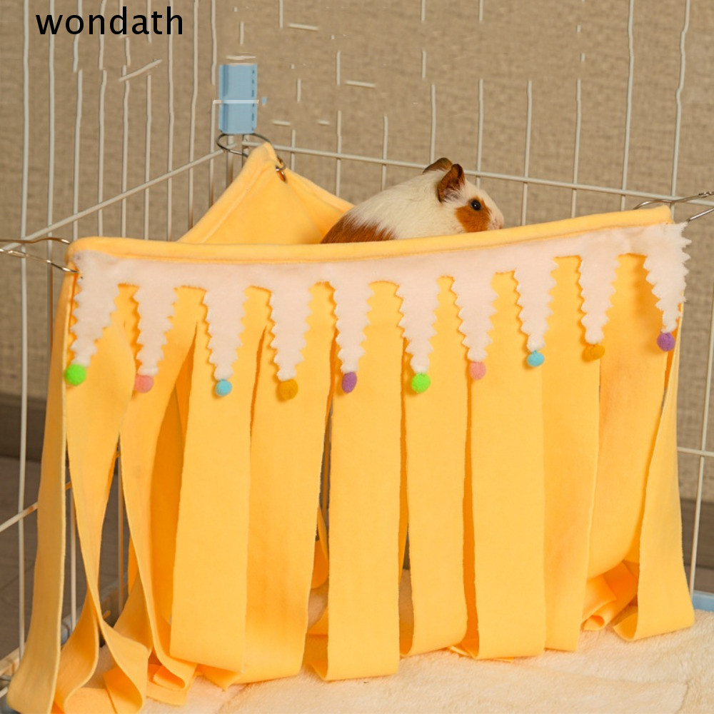 WONDA Guinea Pig Corner Hideout, Corner Guinea Pig Cage Accessories, Cozy Hide Hammock Hamster Small
