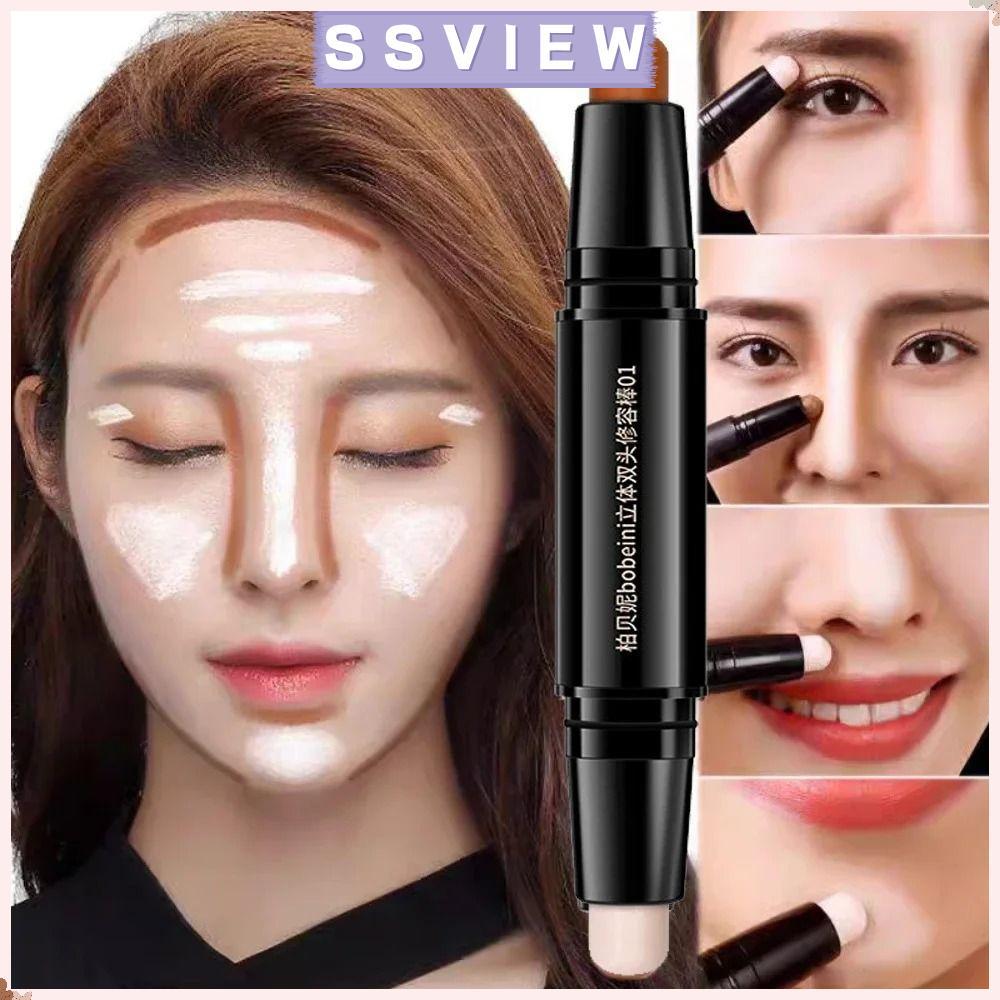 ปากกาคอนซีลเลอร์ STILLSAVIEW, Face Makeup Double-headed V Face Contouring Stick, 2-in-1 Long Lasting