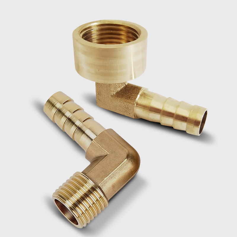 PL อุปกรณ์ทองเหลืองท่อ Barb Tail Adapter PLF เกลียวข้อศอกขั้วต่อท่อเครื่องอัดอากาศตรง