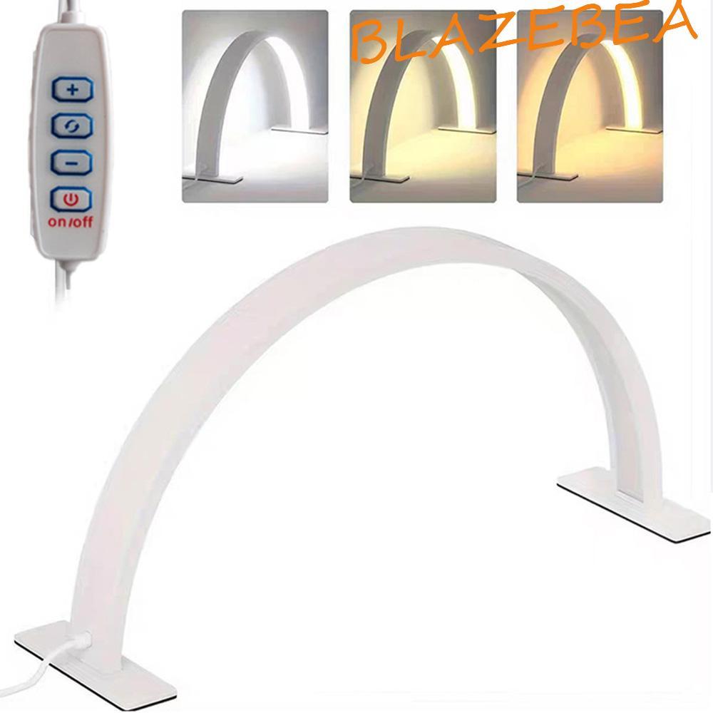 BLAZEBEA โคมไฟเล็บรูปตัว U, Eye Protect Dimmable Half Moon Nail Light, ปฏิบัติอเนกประสงค์ 3 สีอ่อนปร