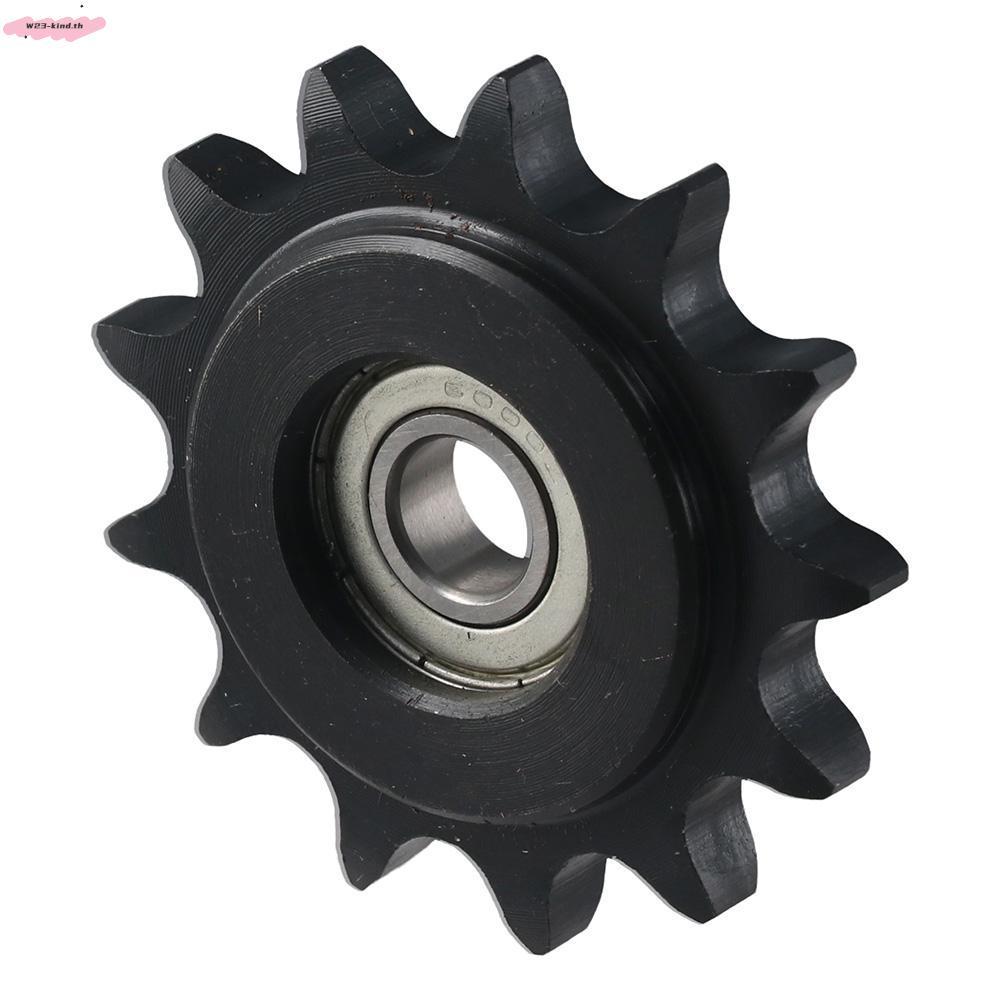 In StockKIND Chain Idler Sprocket, C45 เหล็กคาร์บอน 13 ฟันนูน Idler Gear, สีดําออกไซด์ 10 มม.Bore 1/