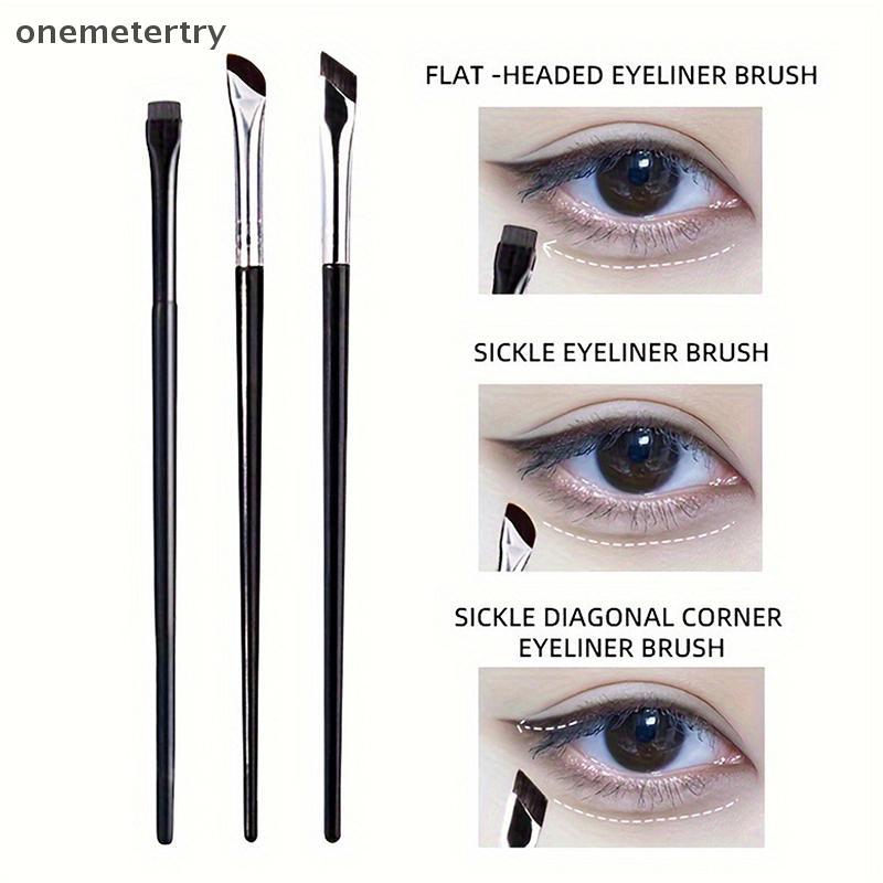 Onem 3/5/7 ชิ้น Precision รายละเอียดแปรงแต่งหน้า Tilted Eyeliner และ Eyebrow Brush ชุด Ultra-thin Eyebrow และ Lower Eyelid Brush n