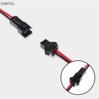 [SWTD] 10 คู่ยาว SM Connector Terminal ปลั๊กสายไฟชายหญิง Splice ขั้วต่อสายไฟสีแดงและ Bla สายไฟ LED ดาวน์ไลท์โคมไฟเพดาน null