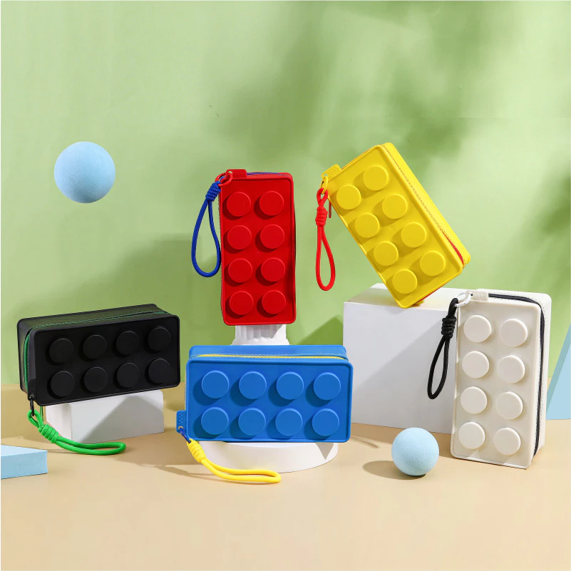 Creative Building Block รูปกระเป๋าถือปากกากระเป๋าเก็บเชือกแบบพกพาเครื่องเขียน Organizer ดินสอ Sundries Organizer