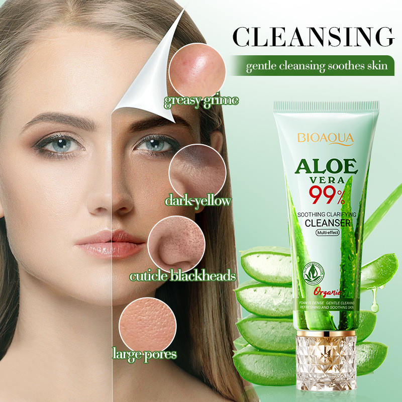 Aloe Cleanser 100g BIOAOUA ซูทติ้ง เจนเทิล คลีนซิ่ง เฟเชียล คลีนเซอร์ WB1F