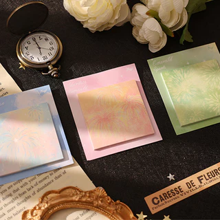 30แผ่นที่มีสีสันดอกไม้ไฟชุดโน้ตเหนียวแผ่นบันทึกแบบพกพานักเรียนสําหรับโรงเรียนสํานักงานดอกไม้ไฟธีมมินิแผ่นโน้ต