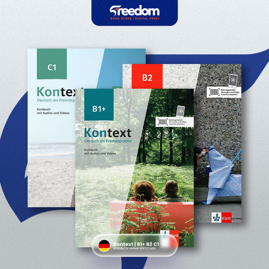 หนังสือภาษาเยอรมัน Kontext B1+ B2 C1 | Deutsch als Fremdsprache | หนังสือการเรียนรู้ภาษาเยอรมัน